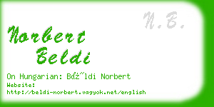 norbert beldi business card